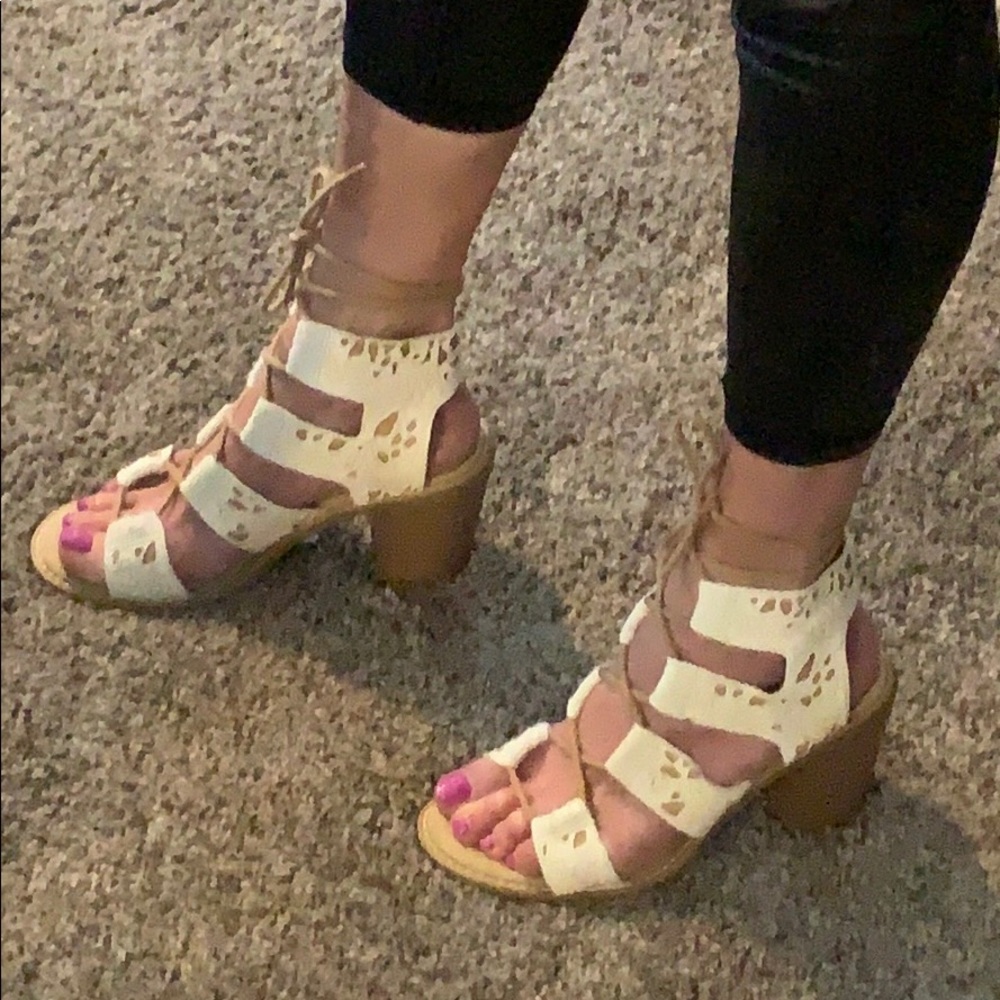 Buckle Leather sandals and NWT